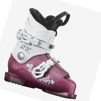 Salomon T2 RT GIRLY Çocuk Kayak Botu Mor Beyaz | TR 2013QMA